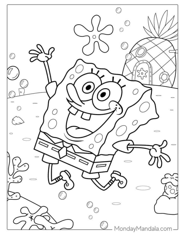 40 SpongeBob Coloring Pages Free PDF Printables