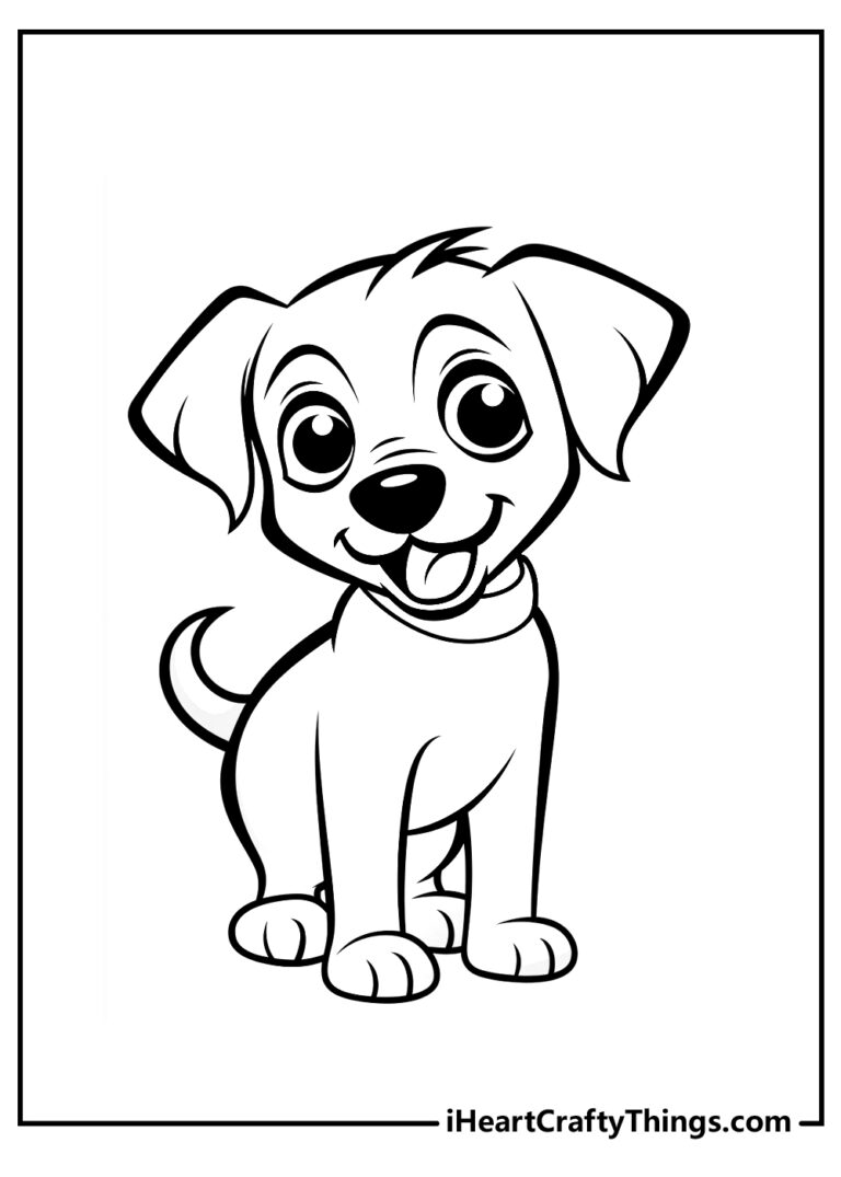 55 Dog Coloring Pages For Kids Free PDF To Download Print