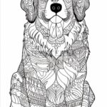 Bernes Mountain Dog Mandala Coloring Sheet For Adults Printable Dog Coloring Page Advanced Coloring High Res 1792x2688 Pixels Etsy