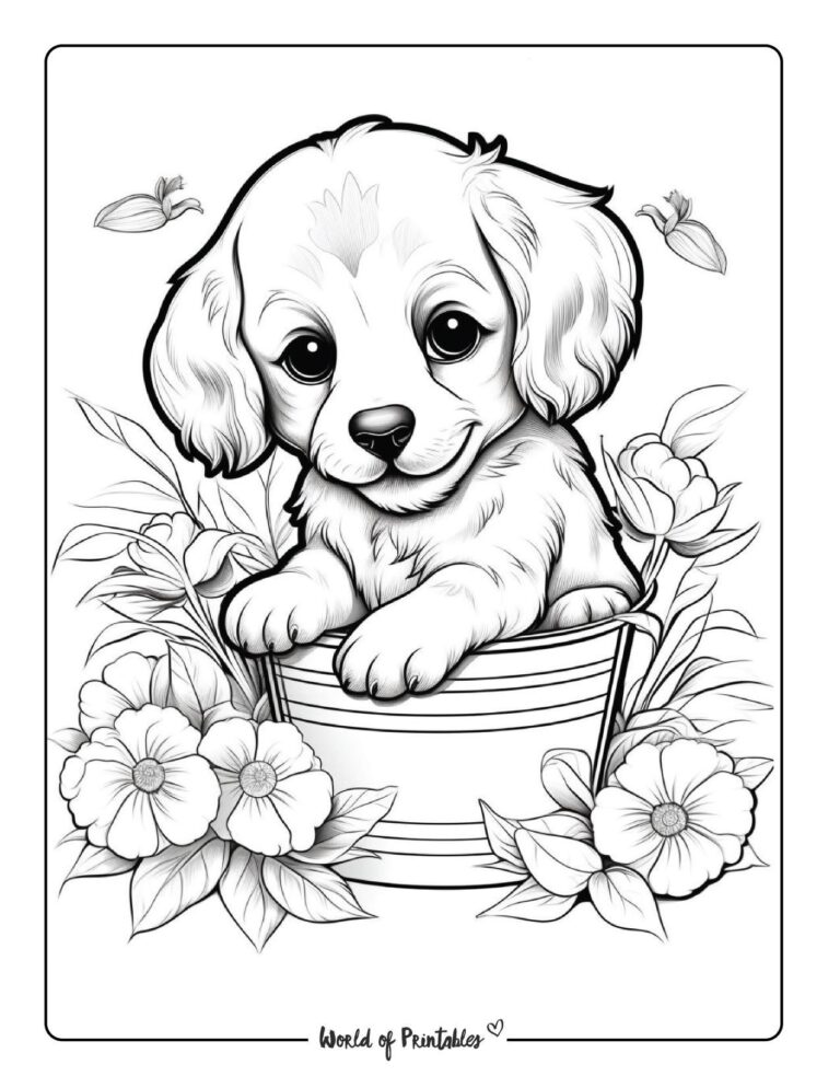 Puppy Coloring Sheet