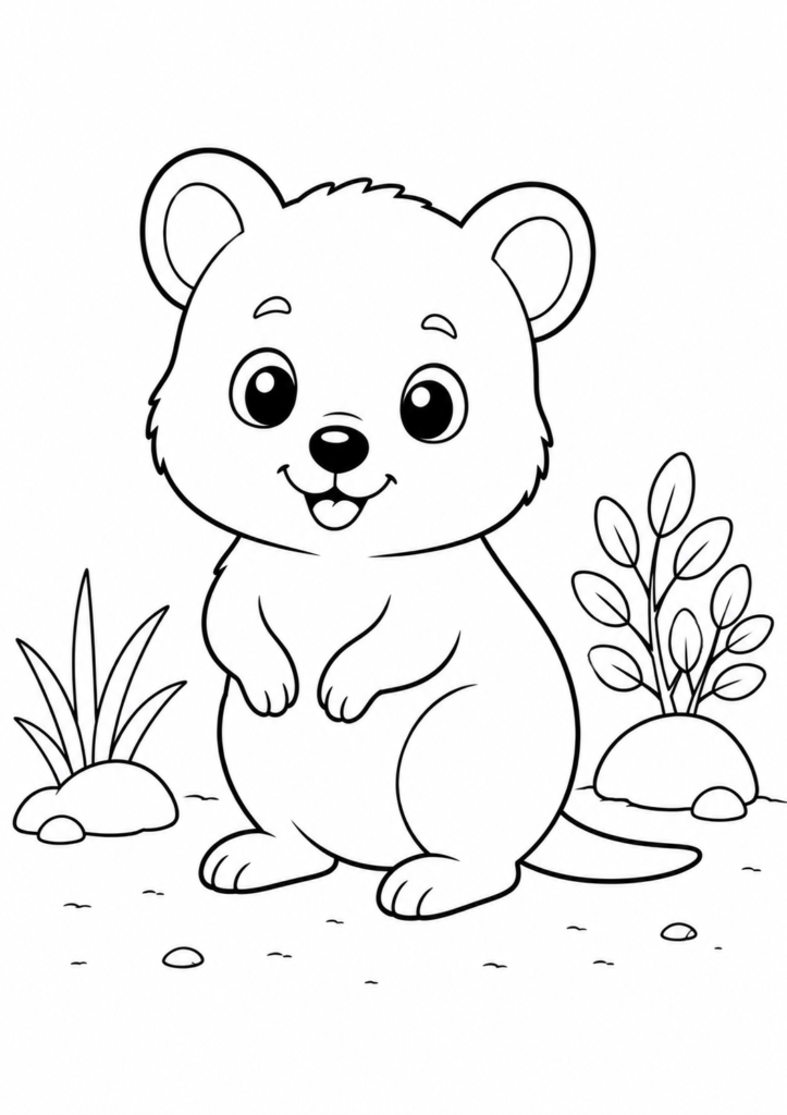 Quokka Coloring Page